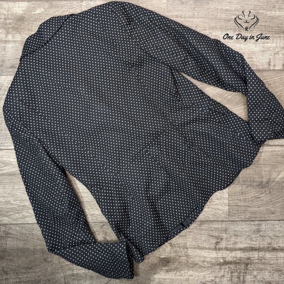 New York & Company One Button Polk-a-dot Blazer Size 6 - Picture 5 of 5
